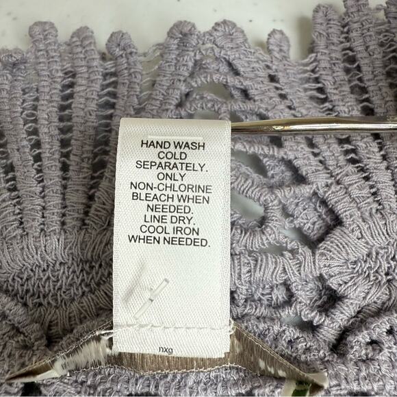 CATO Gray Crochet Knit Cover Cotton Sweater Y2K Retro  Women’s Size L - Picture 14 of 16